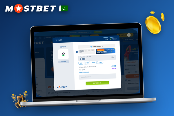 How to deposit in Mostbet cashier interface showing method tiles amount field and promo code input