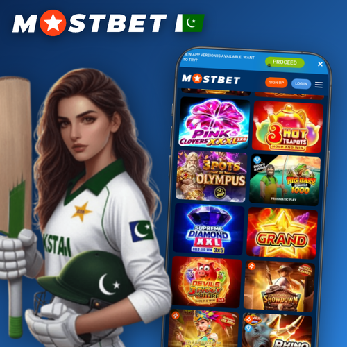 Mostbet casino lobby featuring slots, roulette wheel and playing cards for Pakistan players