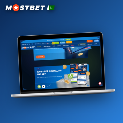 Mostbet deposit bonus illustrated with stacked PKR banknotes and 125% badge