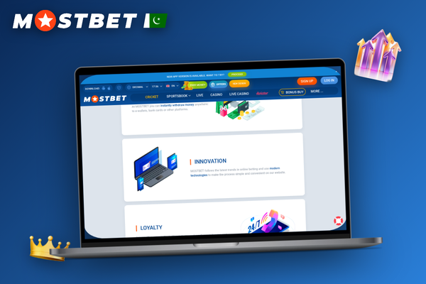 Mostbet for PC running a live cricket match with automatic update indicator on Windows